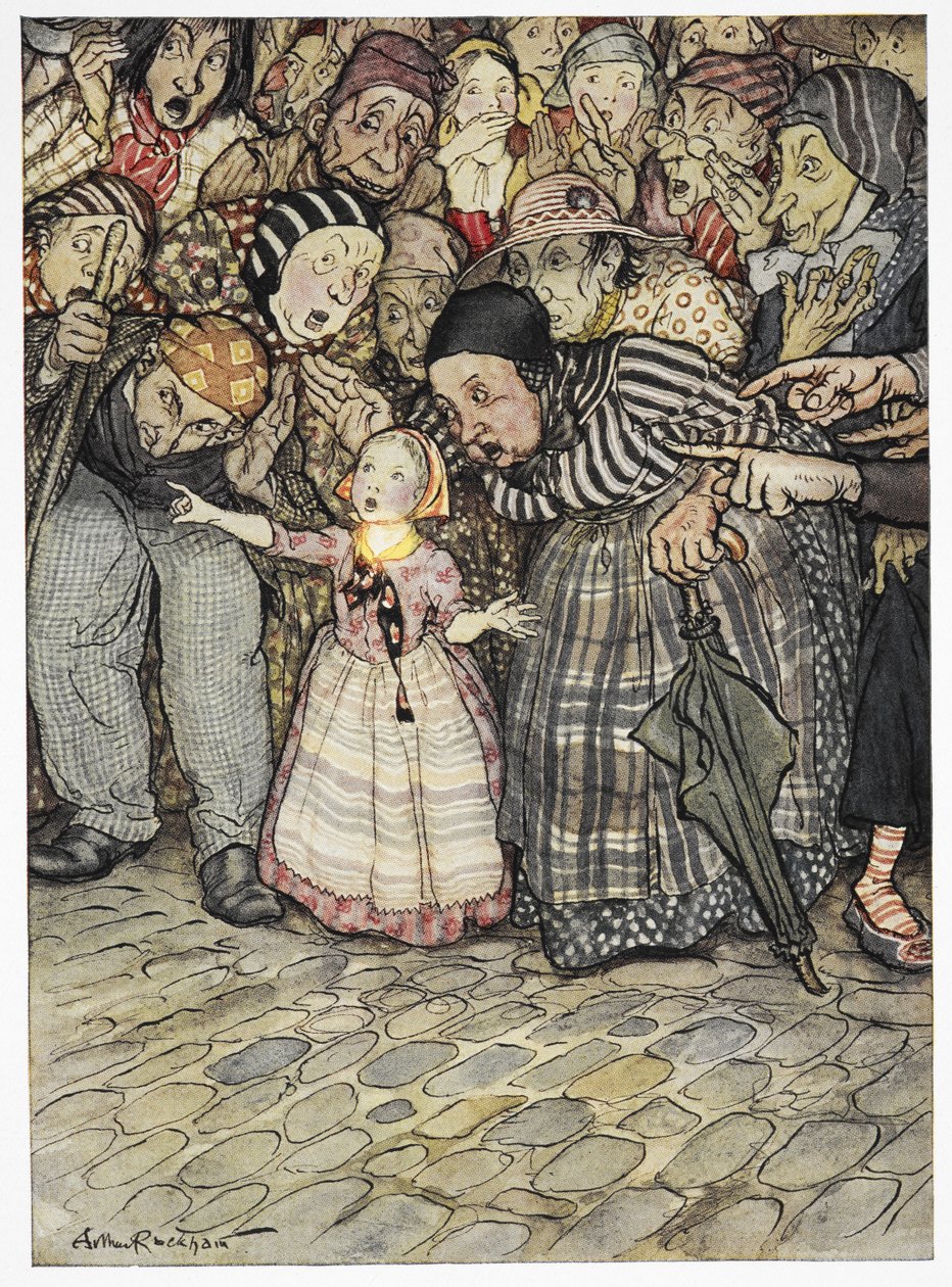 But he has nothing on at all, said a small child. Colour illustration to the story, 