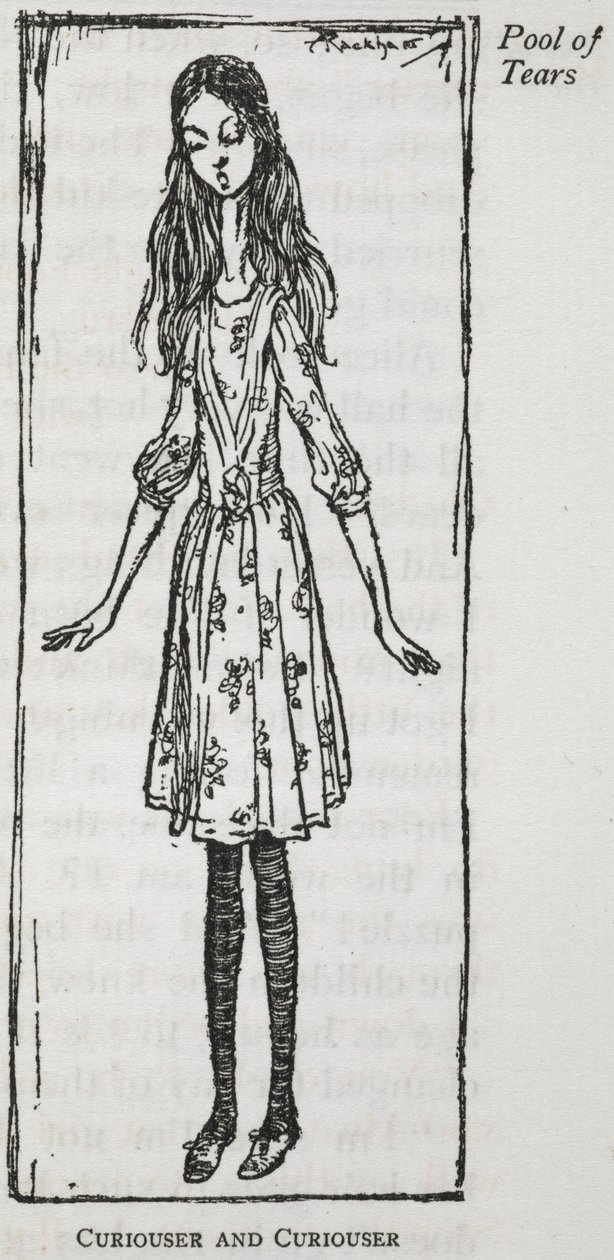 Curiouser and Curiouser - Alice After She Has Started to Grow by Arthur Rackham