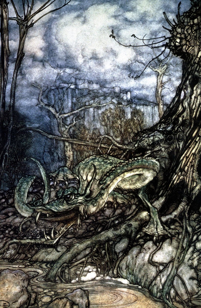 Dragon by Arthur Rackham: Highest-quality art reproduction