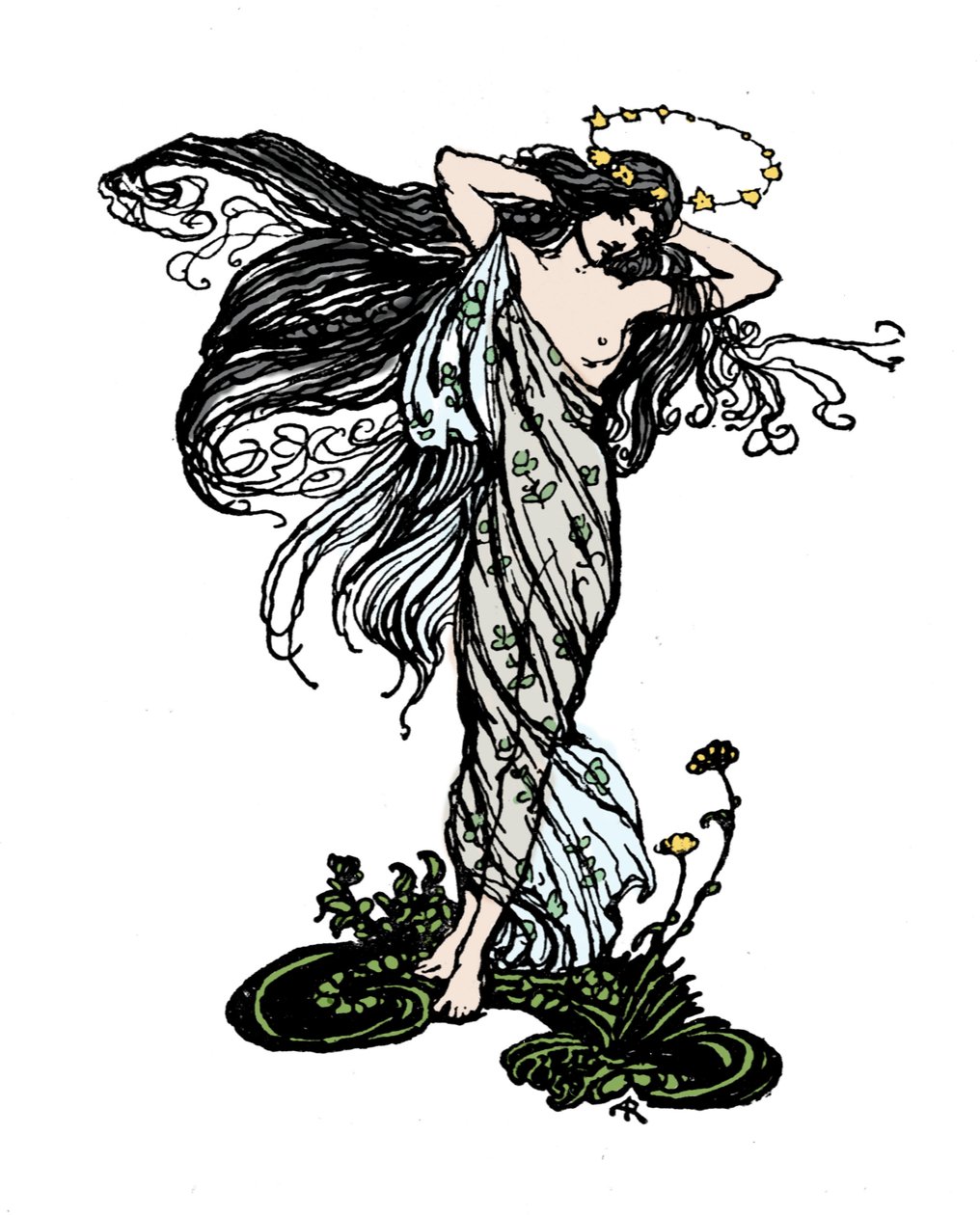 Illustration for The Dream of a Summer Night by William Shakespeare by Arthur Rackham