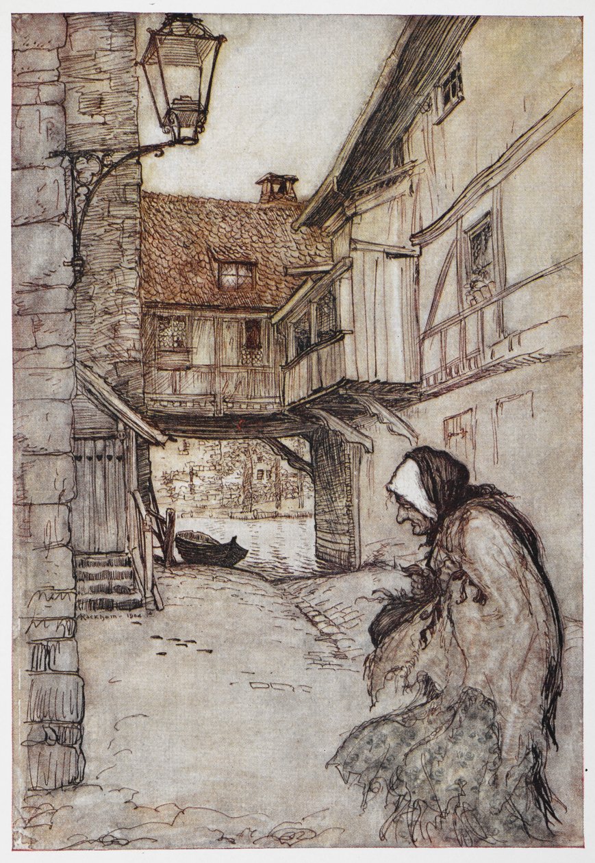 Illustration from The Straw, the Coal, and the Bean by Arthur Rackham