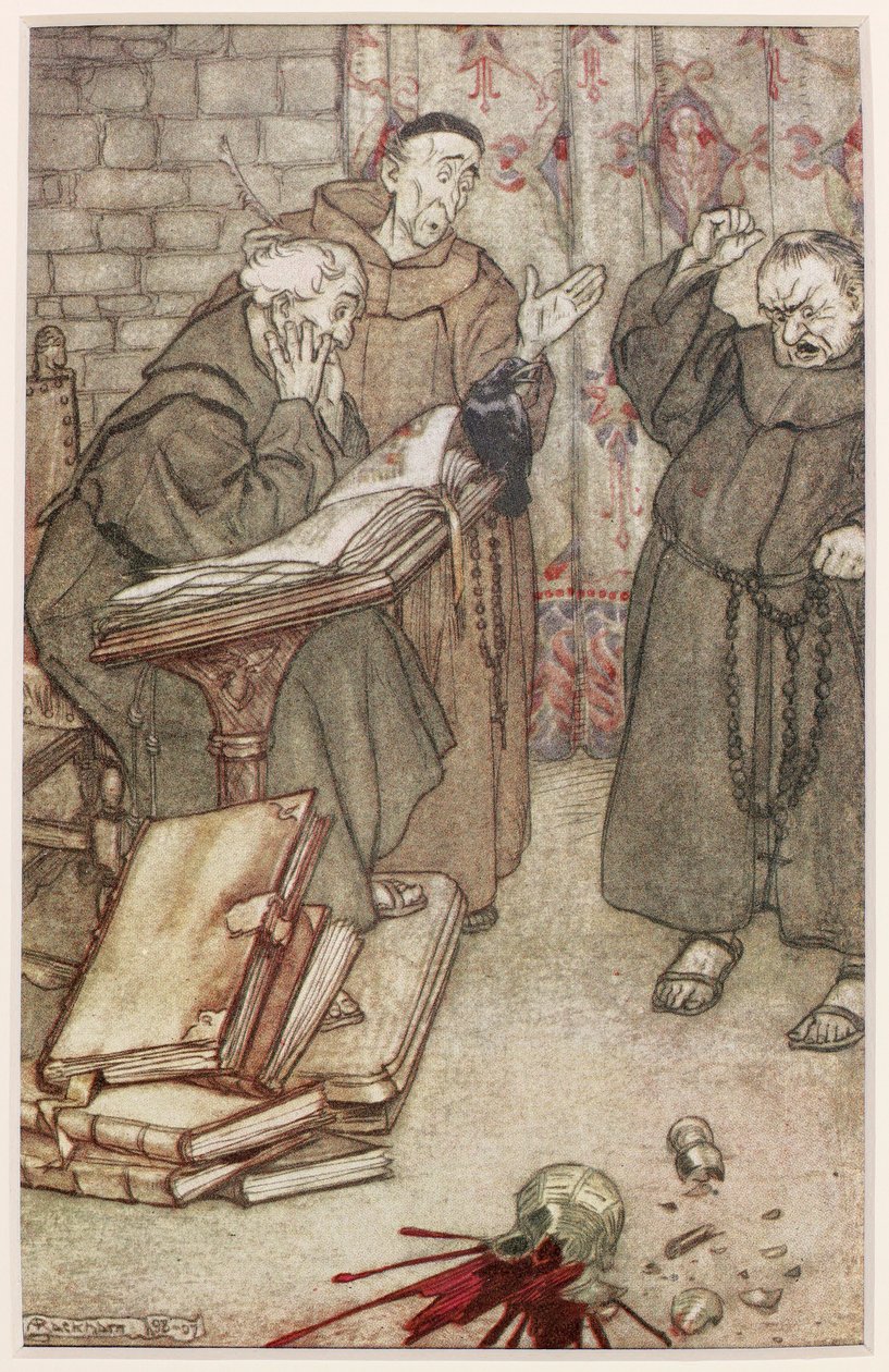 Illustration of The Jackdaw of Rheims by Arthur Rackham