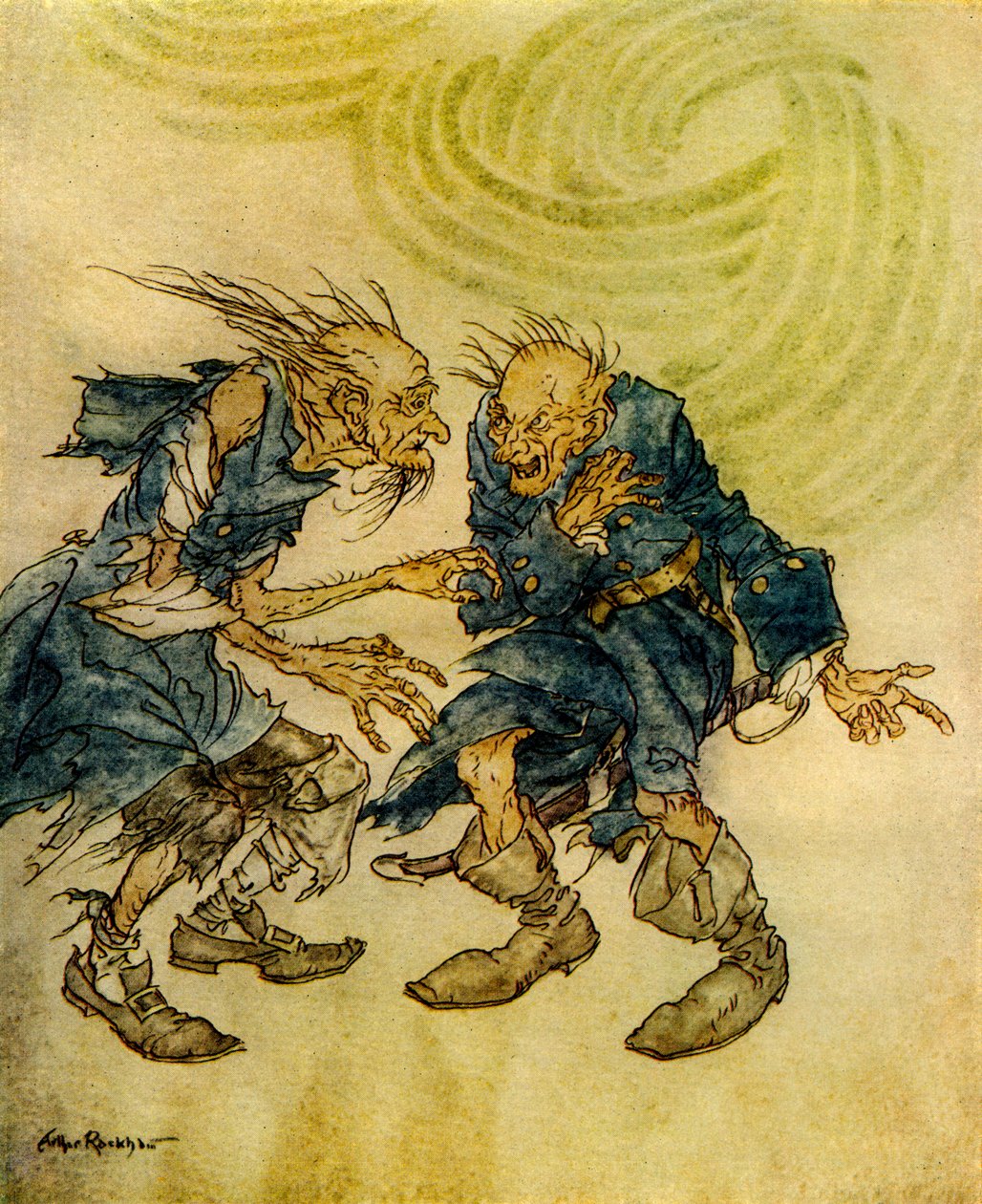 Manuscript Found in a Bottle by Arthur Rackham