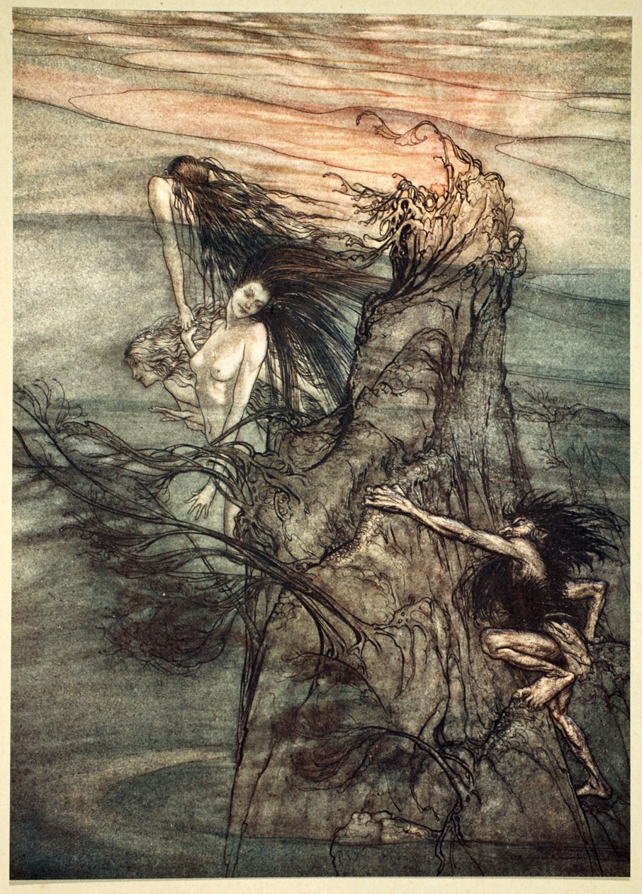 Mock away! Mock! The Nibelung makes for your toy!, 1910 by Arthur Rackham