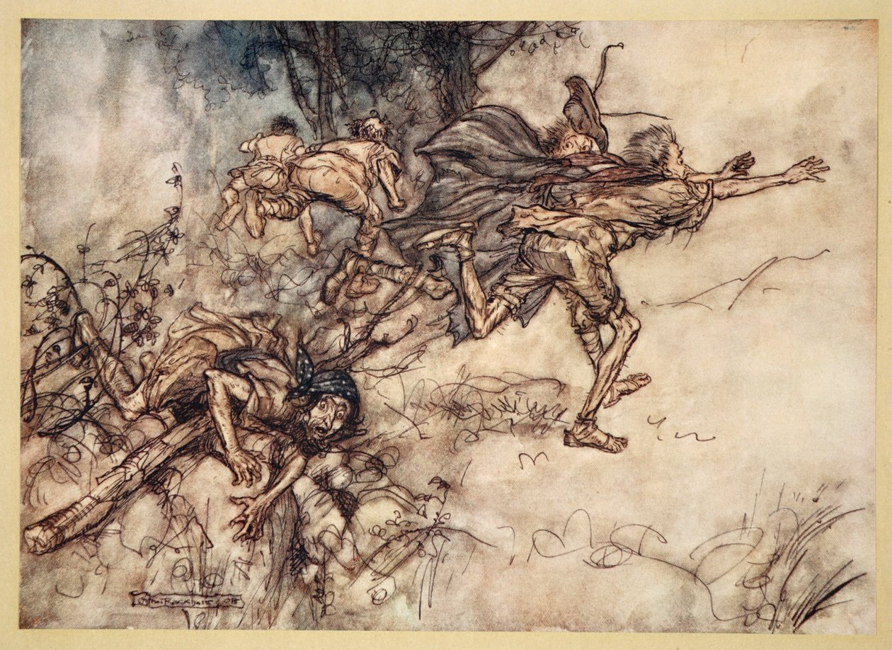 O monstrous! O strange! we are haunted. Pray, masters! fly, masters! Help!, Illustration from 