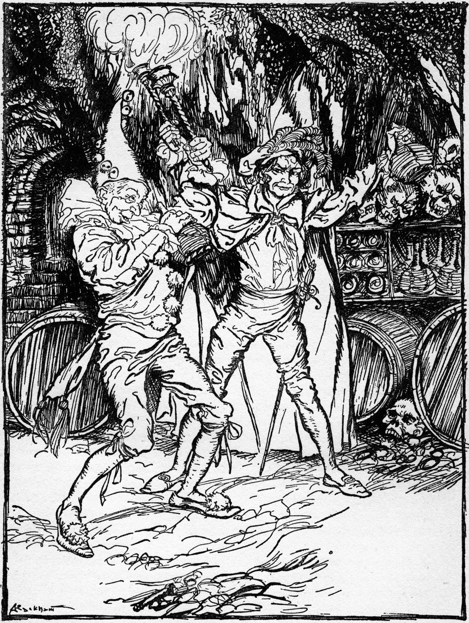 The Cask of Amontillado by Arthur Rackham