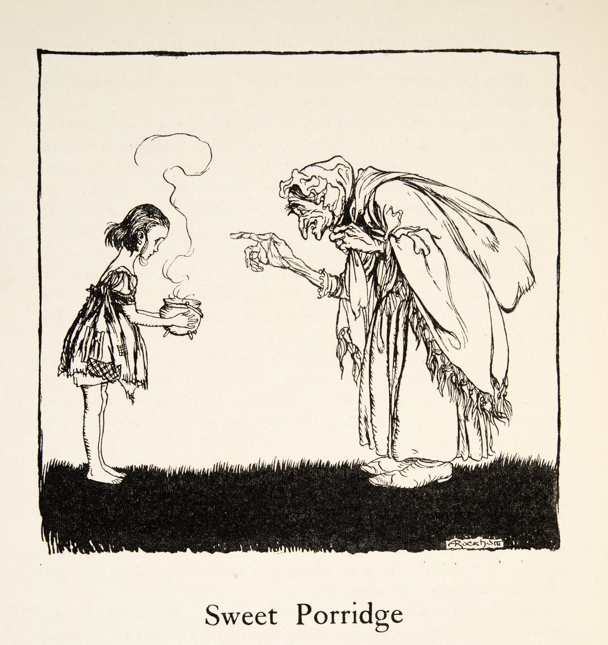 The little one went and brought the box, from Little Brother & Little Sister and Other Tales by the Brothers Grimm by Arthur Rackham