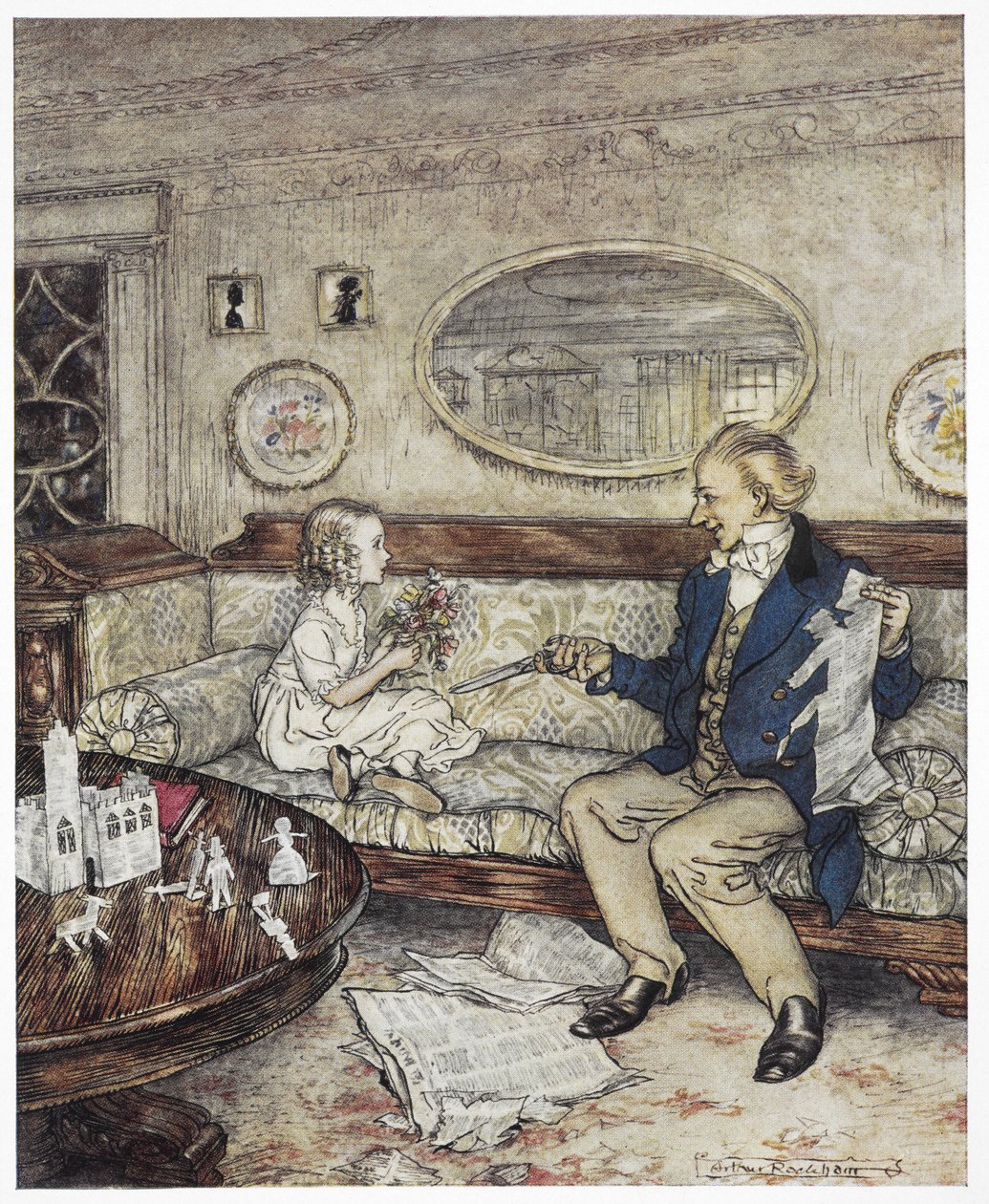 Why do my flowers look so faded today? by Arthur Rackham