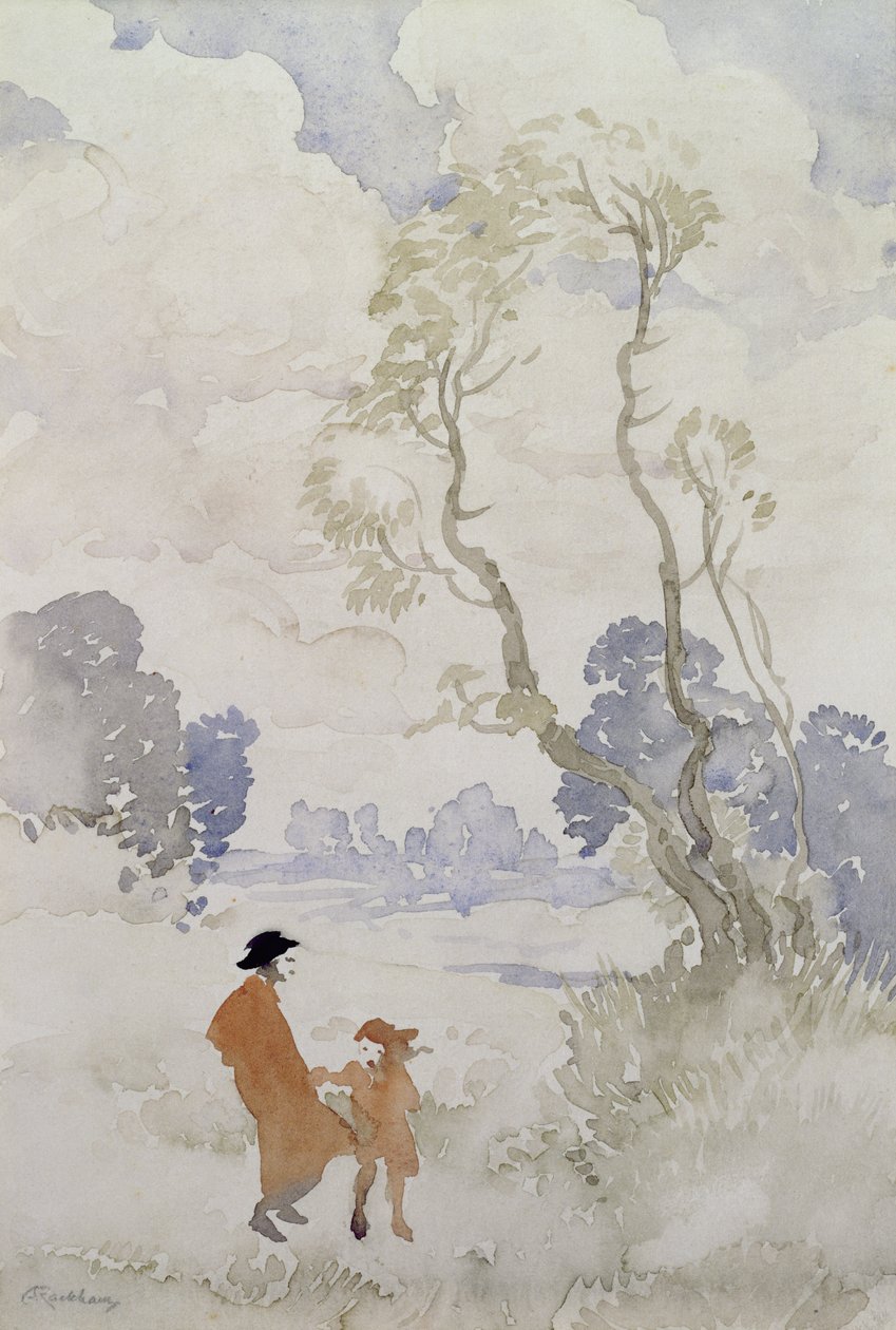 Windy Day by Arthur Rackham: Premium art reproduction