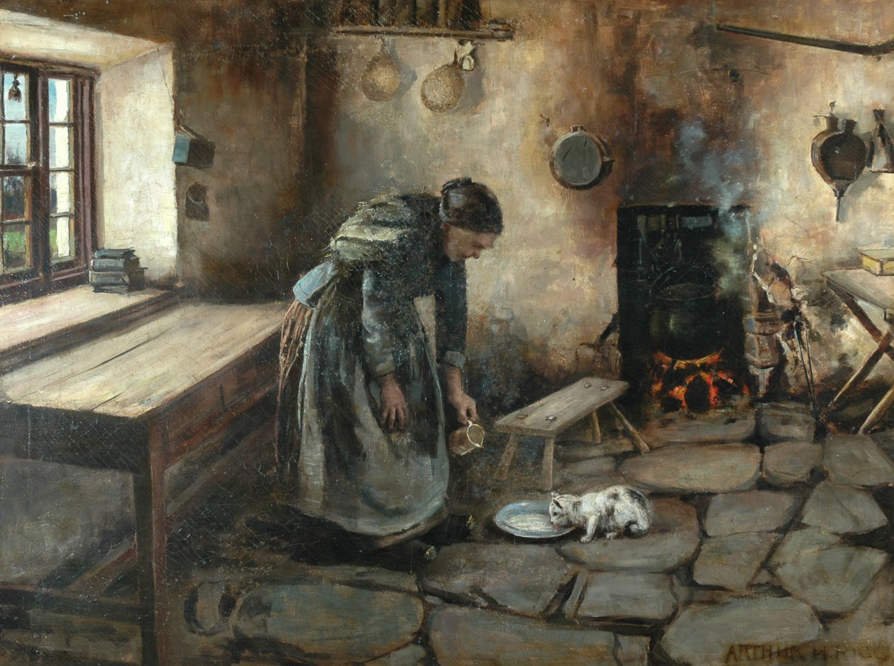 Farmhouse Interior by Arthur Rigg