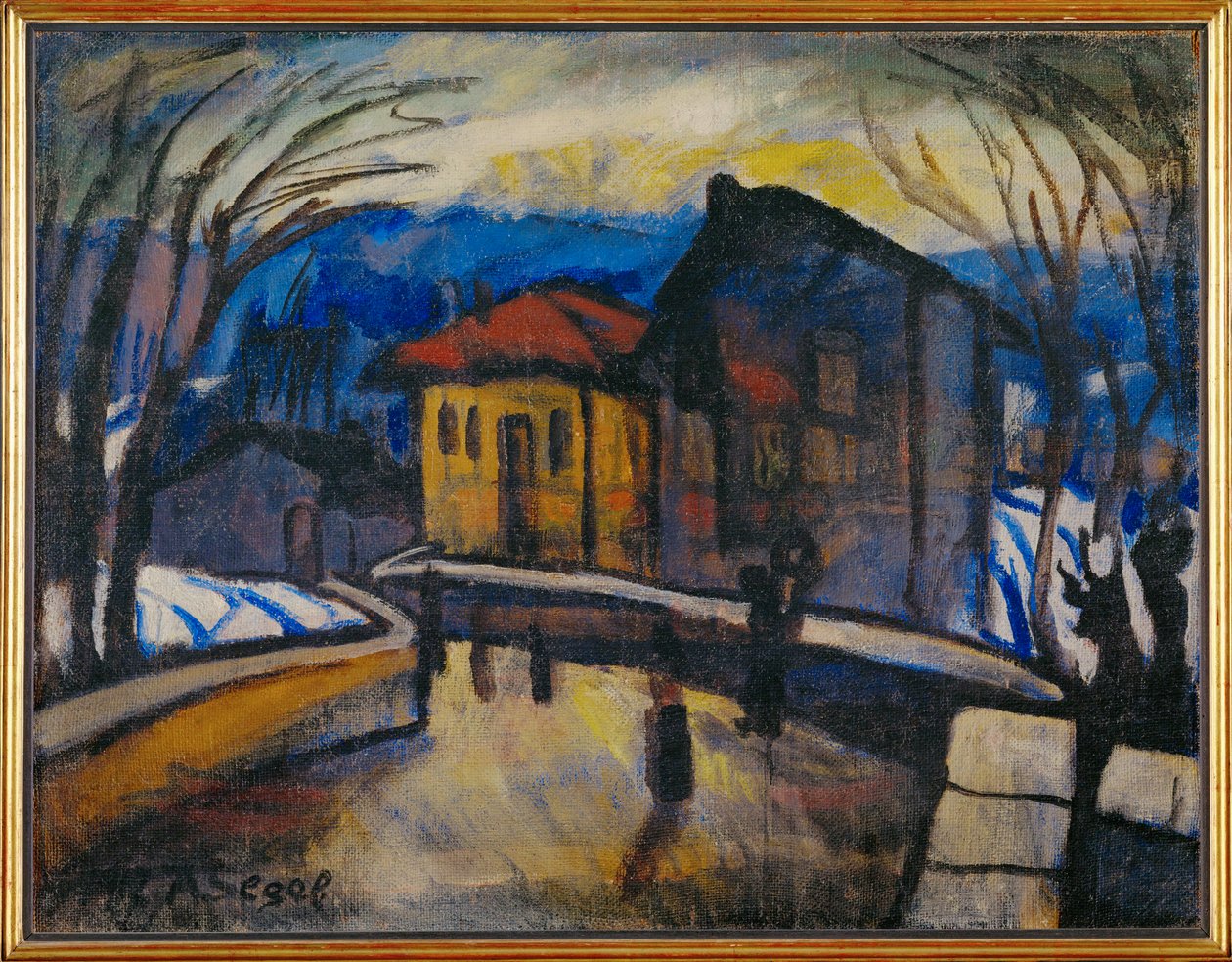 Street in a Swiss village by Arthur Segal