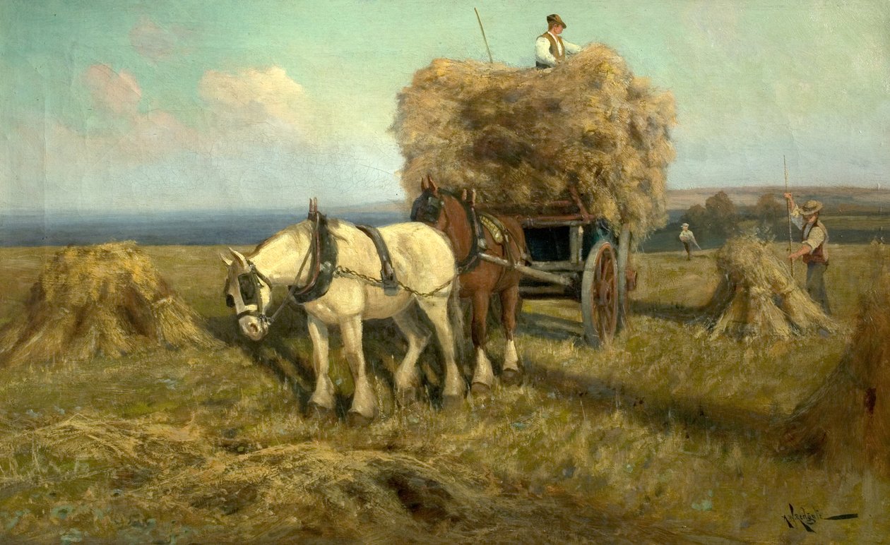 Loading the Harvest Wagon by Arthur Walker Redgate