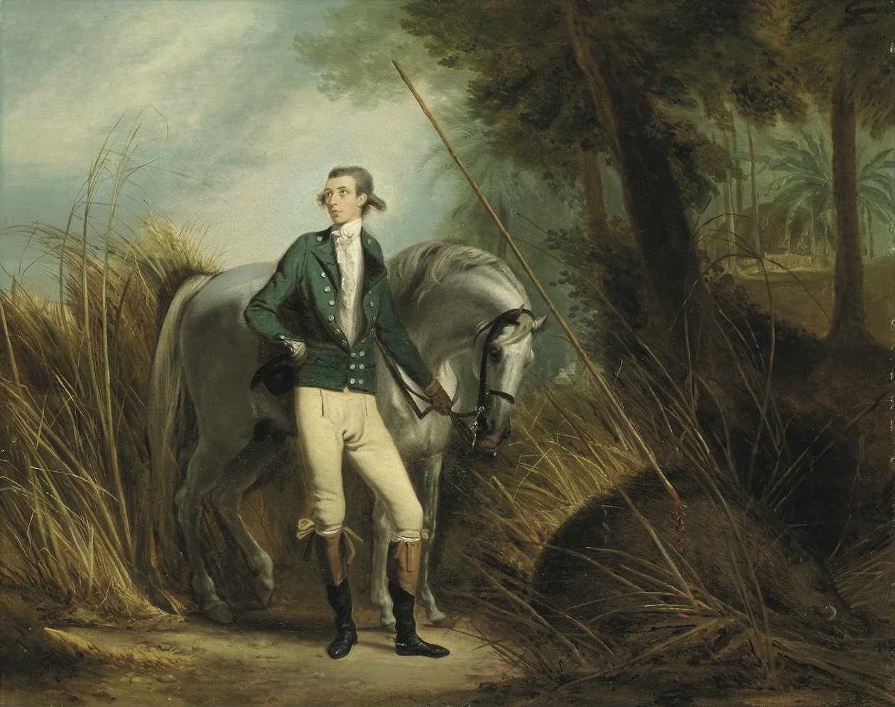 A Gentleman Wild Boar-Hunting in an Indian Landscape by Arthur William Devis