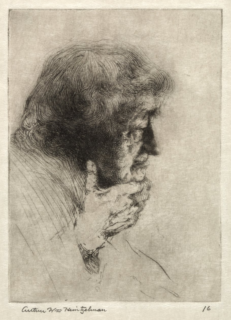Old Man Thinking by Arthur William Heintzelman