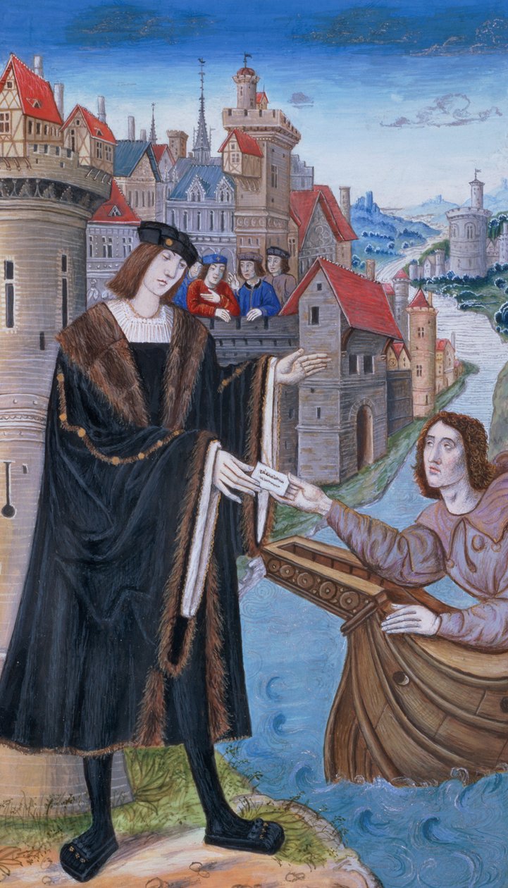 A Messenger delivering a Letter by Artist Unknown