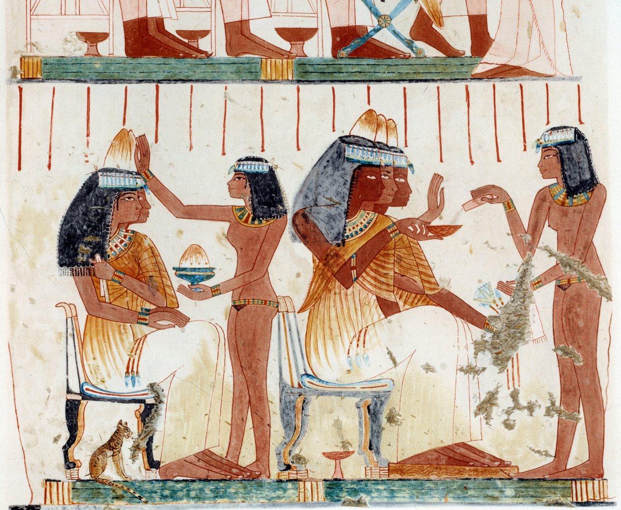 A Reception, Facsimile from the Tomb of Two Sculptors in Thebes, Period of Amenophis II, c.1450-1425 BC by Artist Unknown