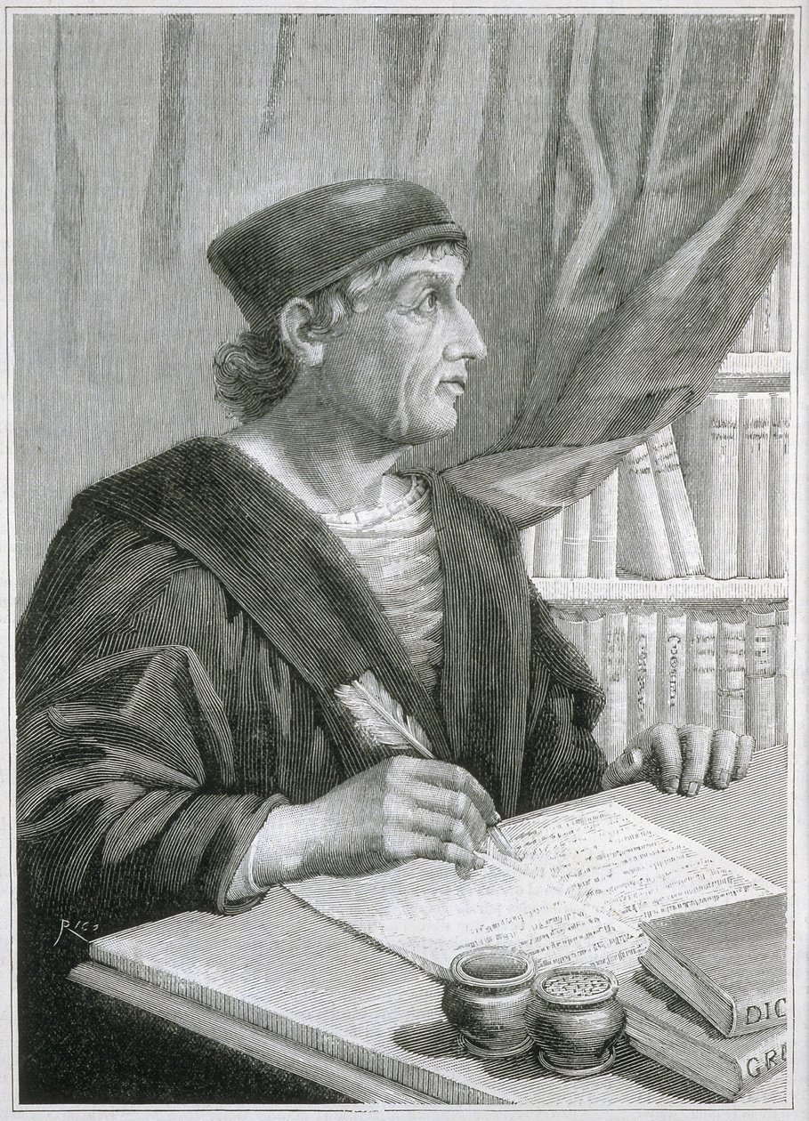 Antonio de Nebrija (1441-1522). English humanist and grammarian (engraving) by Artist Unknown