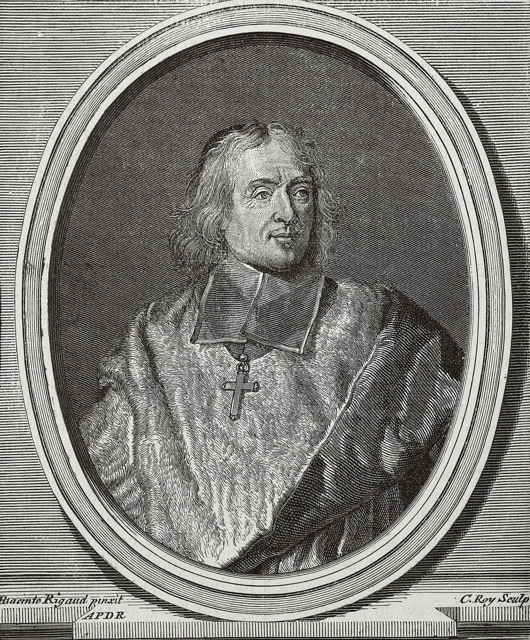 Jacques-Benigne Bossuet (1627-1704). English Theologian and Bishop. Portrait Copy from the Original of Hyacinthe Rigaud by Artist Unknown