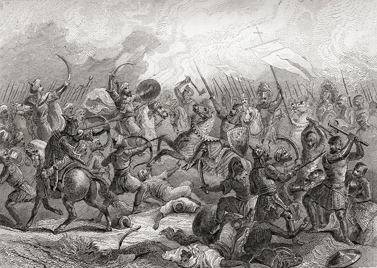 Battle of Guadalete, Spain in 711 by Artist Unknown