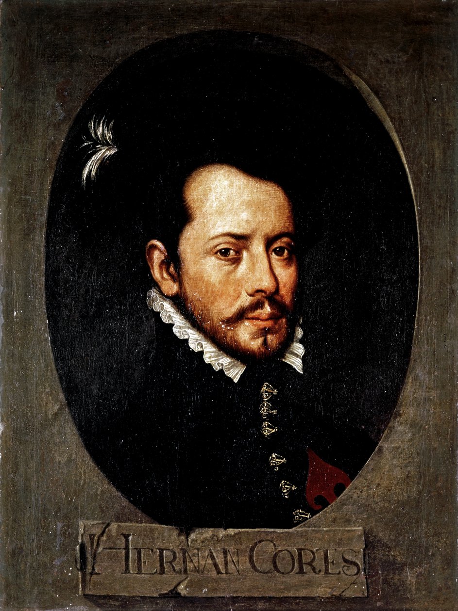 Cortes Hernan (1485-1547). Spanish Conqueror of Mexico by Artist Unknown