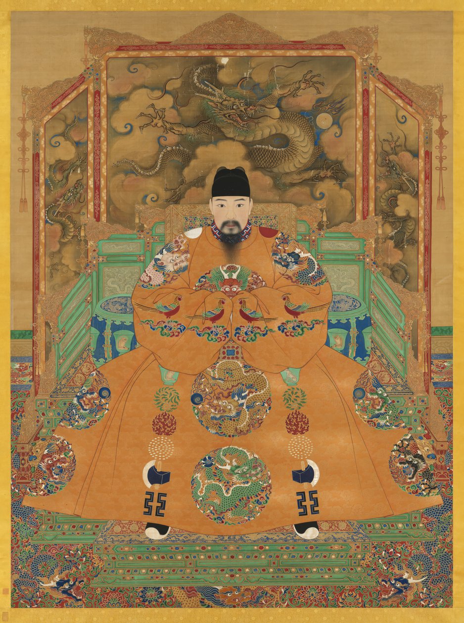 Court Portrait of the Hongzhi Emperor (r. 1488–1505) by Artist Unknown