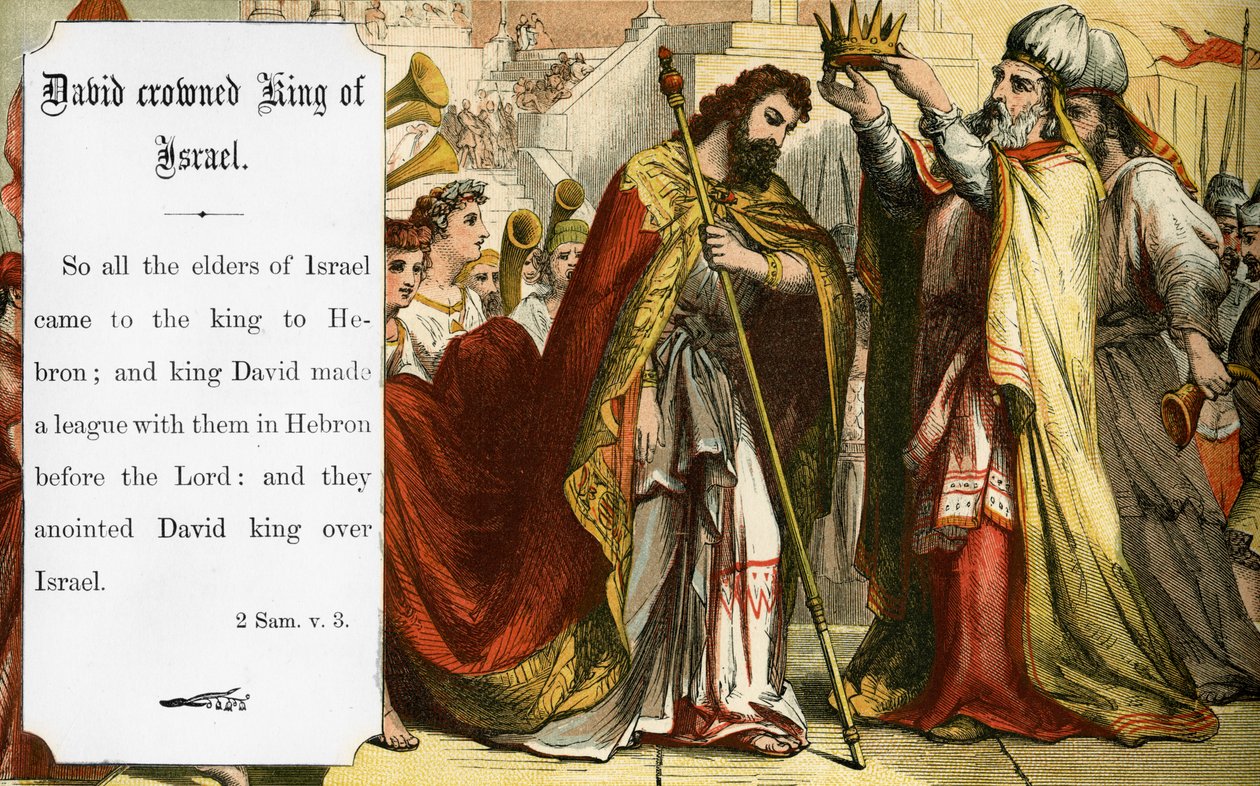 David Crowned King of Israel, Bible Scene by Artist Unknown