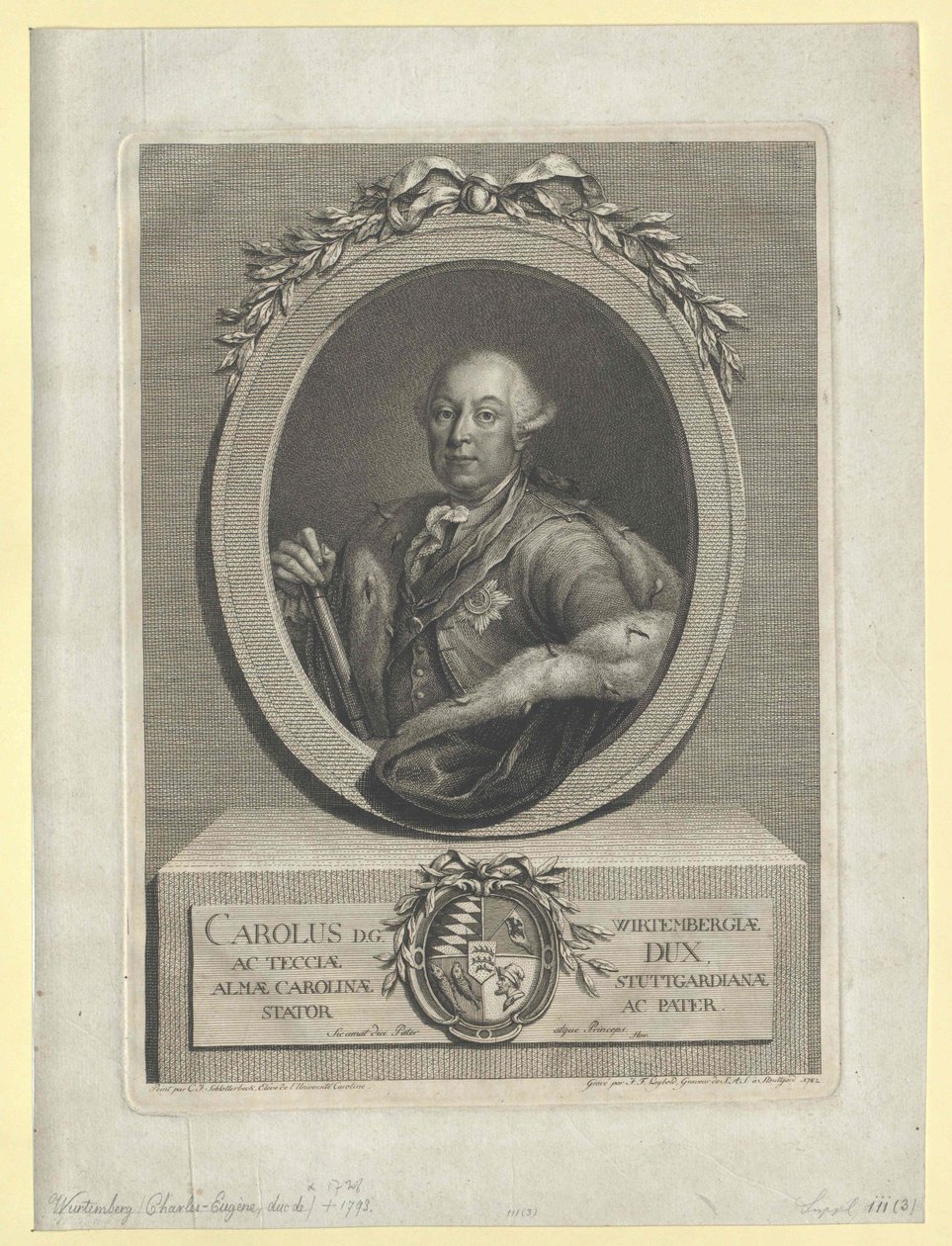 Duke of Wuerttemberg Charles II Eugene by Artist Unknown