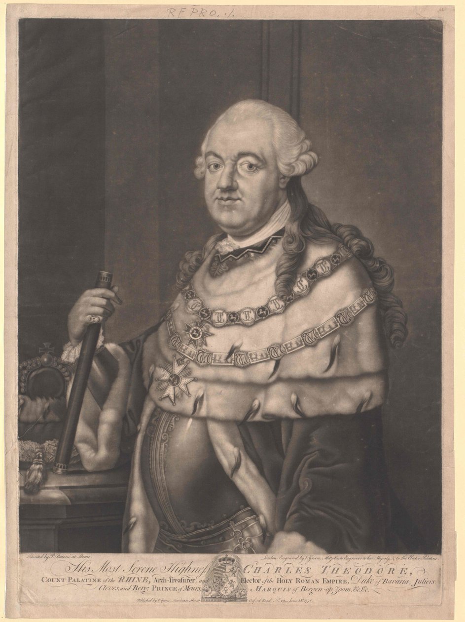 Elector of Bavaria Karl Theodor by Artist Unknown