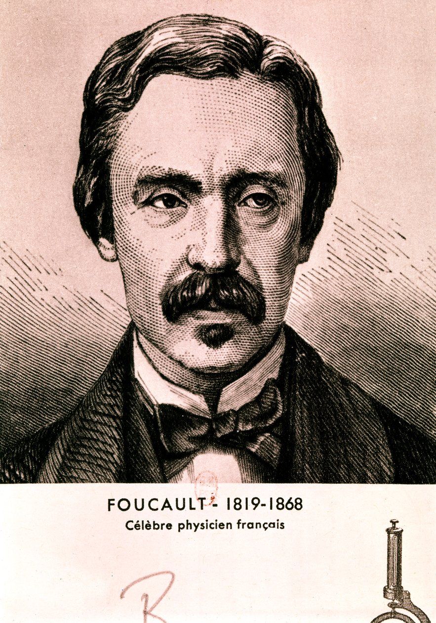 Portrait of Jean Bernard Leon Foucault (etching) by Artist Unknown