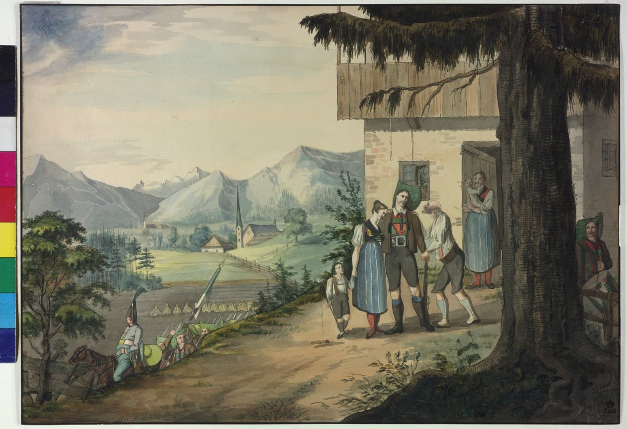 Farewell of the Tyrolese Provincial Defender by Artist Unknown