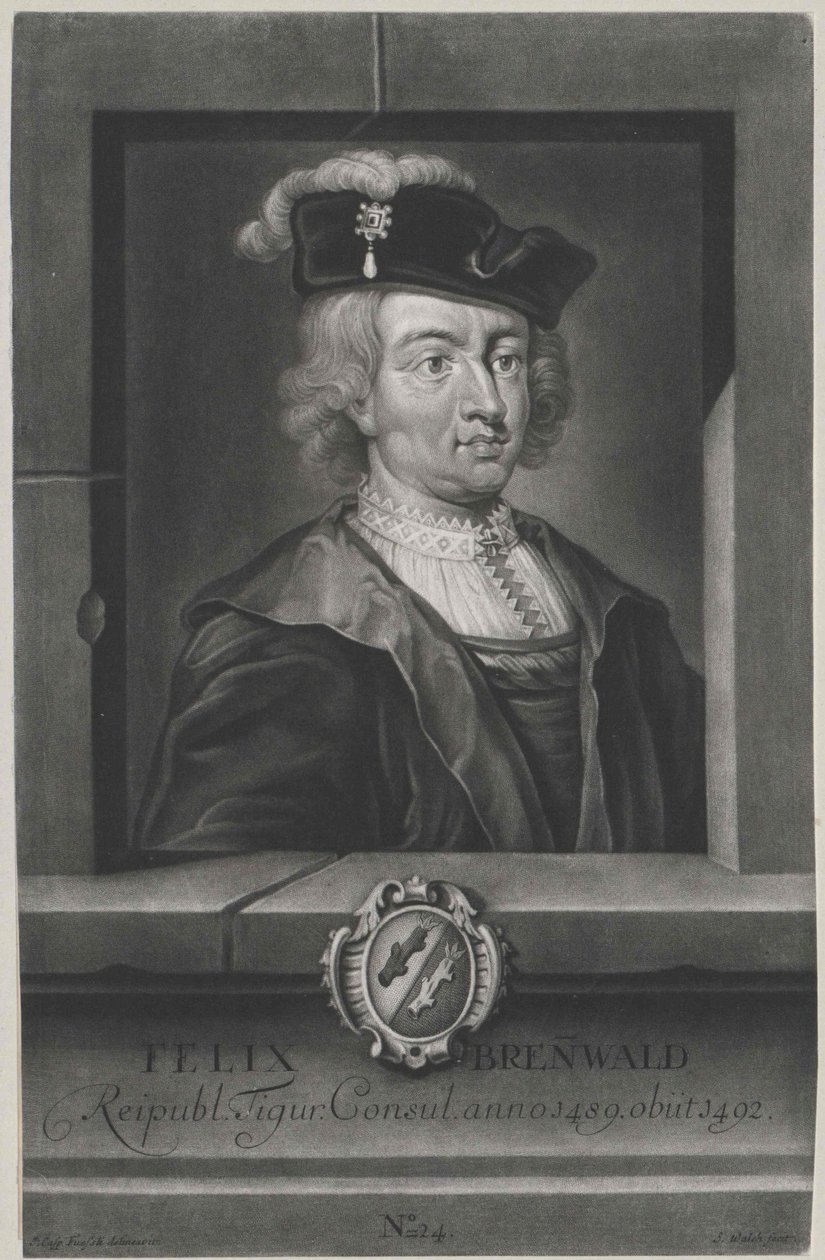 Felix Brennwald (print) by Artist Unknown