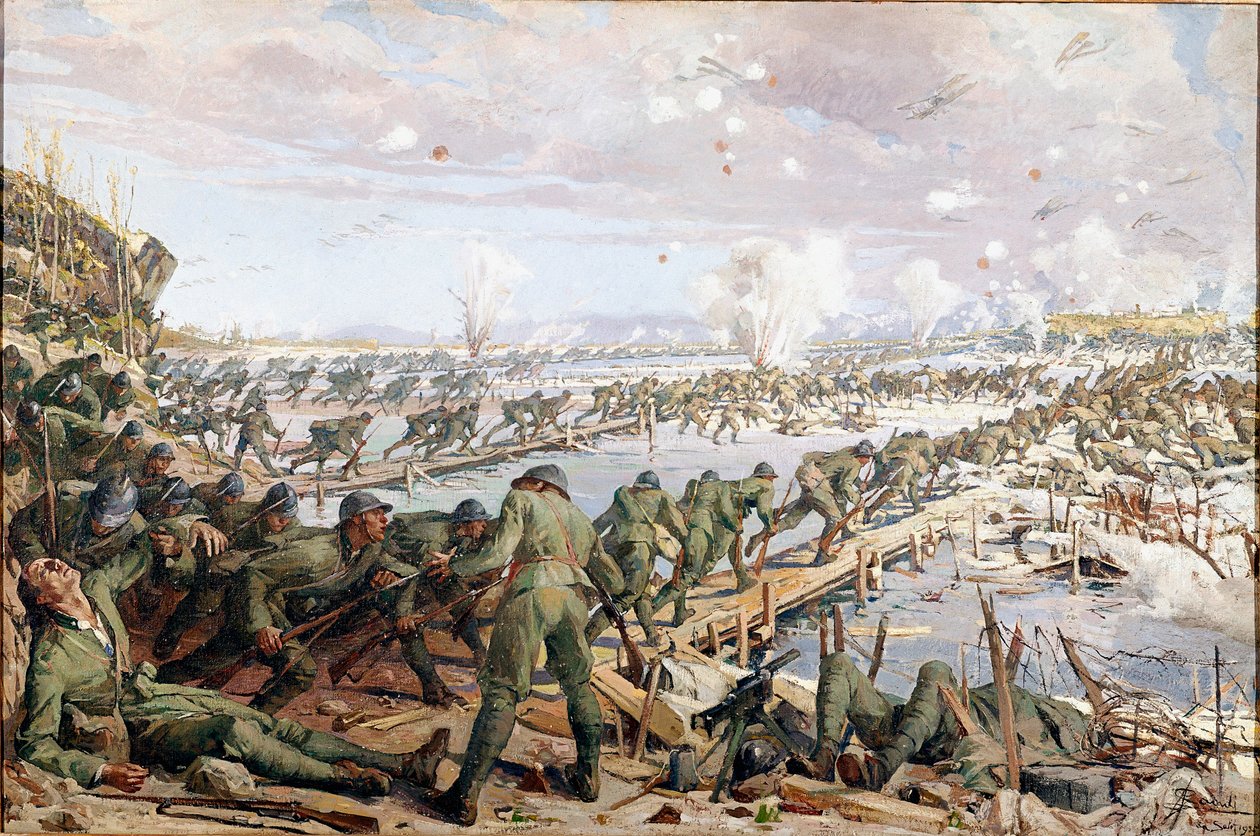 First World War: The Battle of Piave in June 1918 by Artist Unknown