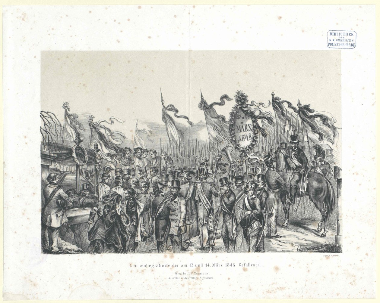 Funeral of Those Killed in Action on 13th and 14th March 1848 by Artist Unknown