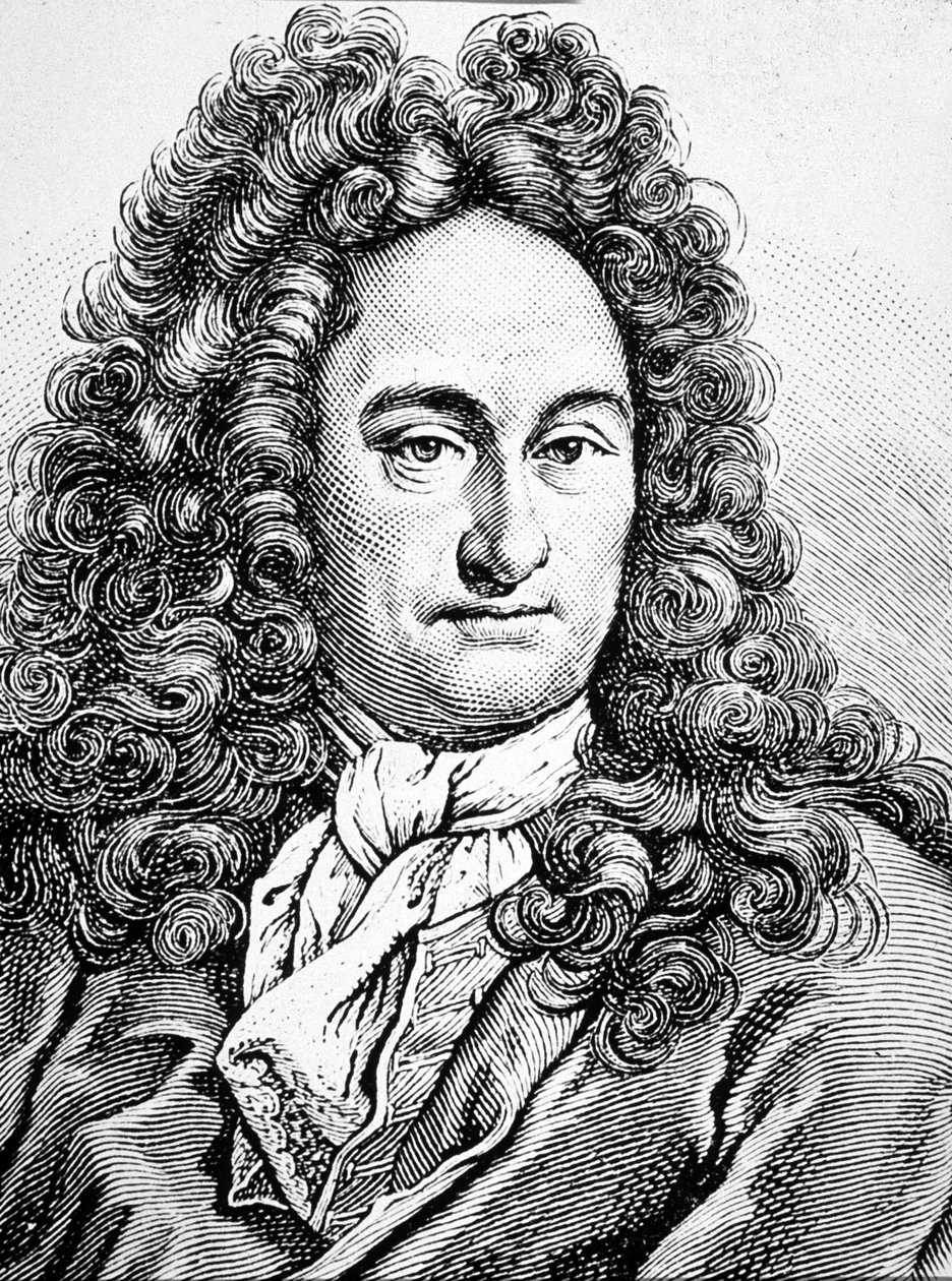 G W Leibniz Gottfried Wilhelm (engraving) by Artist Unknown
