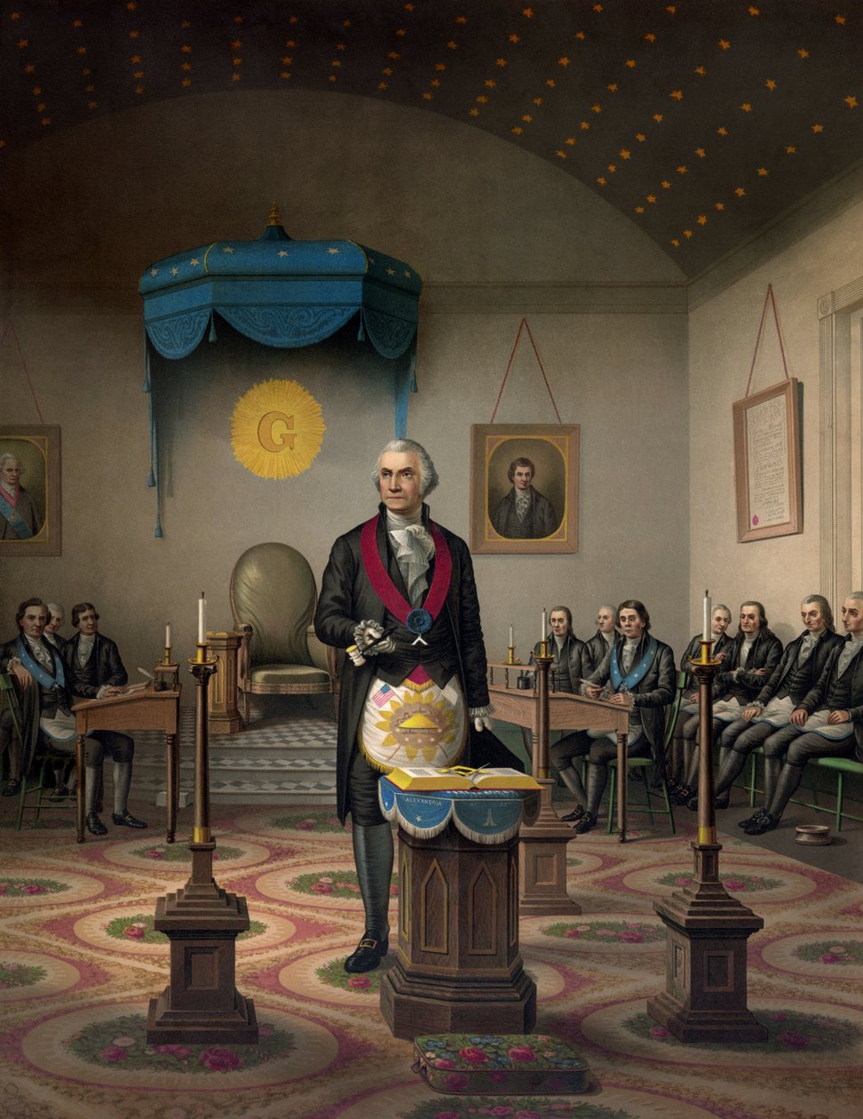George Washington in Masonic Dress by Artist Unknown
