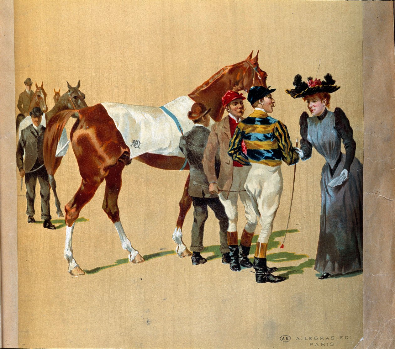 Horse racing: the last tips before the race, early 20th century by Artist Unknown