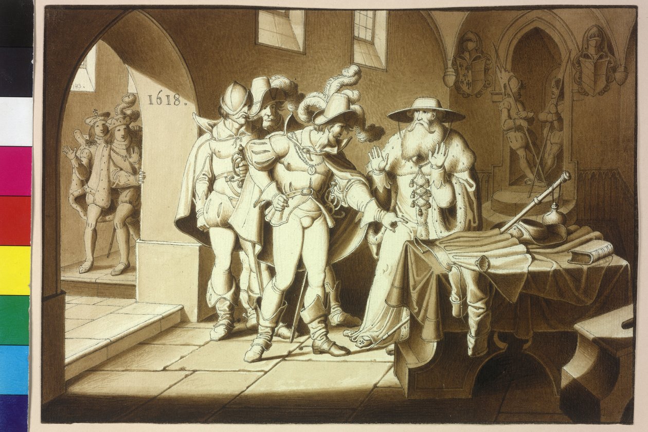 King Ferdinand II and Archduke Maximilian by Artist Unknown