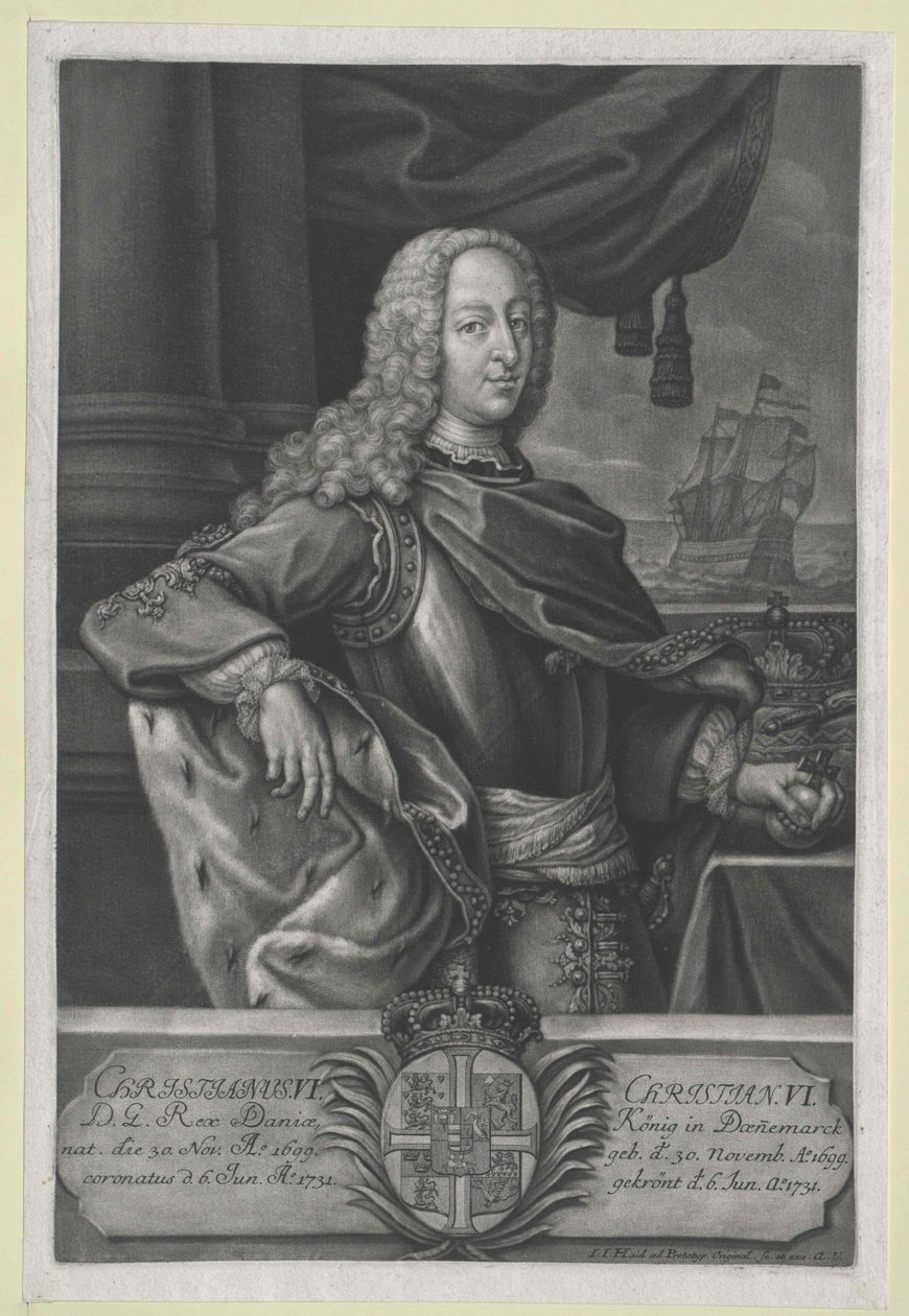 King Christian VI of Denmark by Artist Unknown