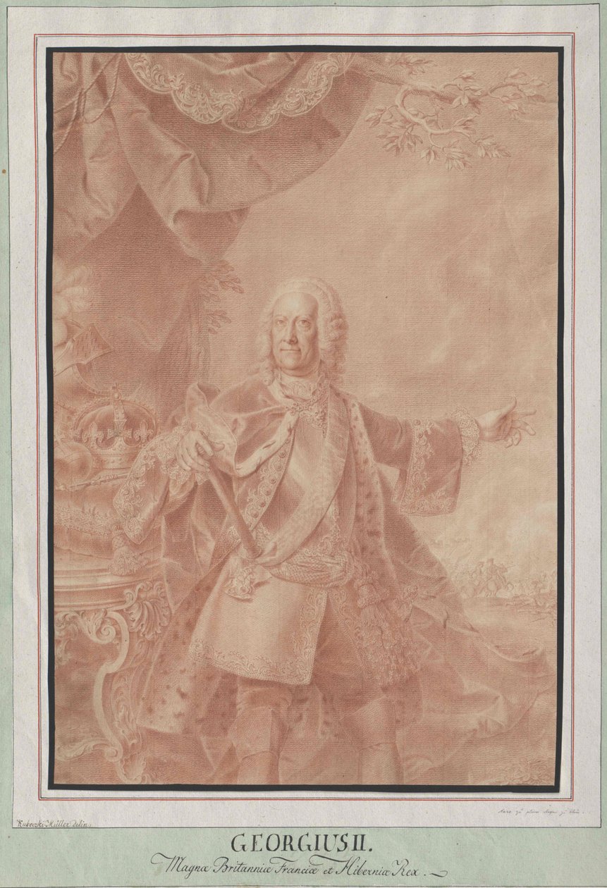 King of England Elector of Hanover George II by Artist Unknown