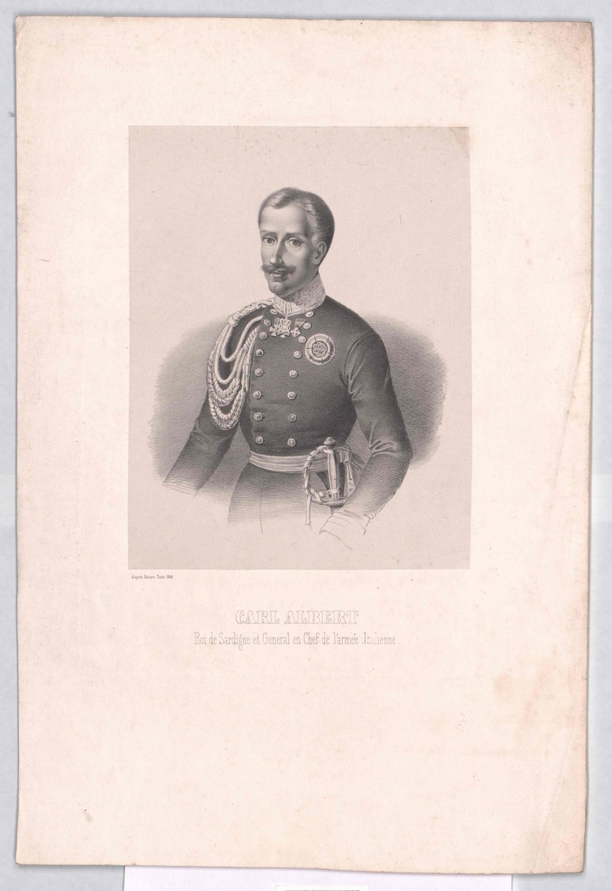 King Charles Albert of Sardinia by Artist Unknown
