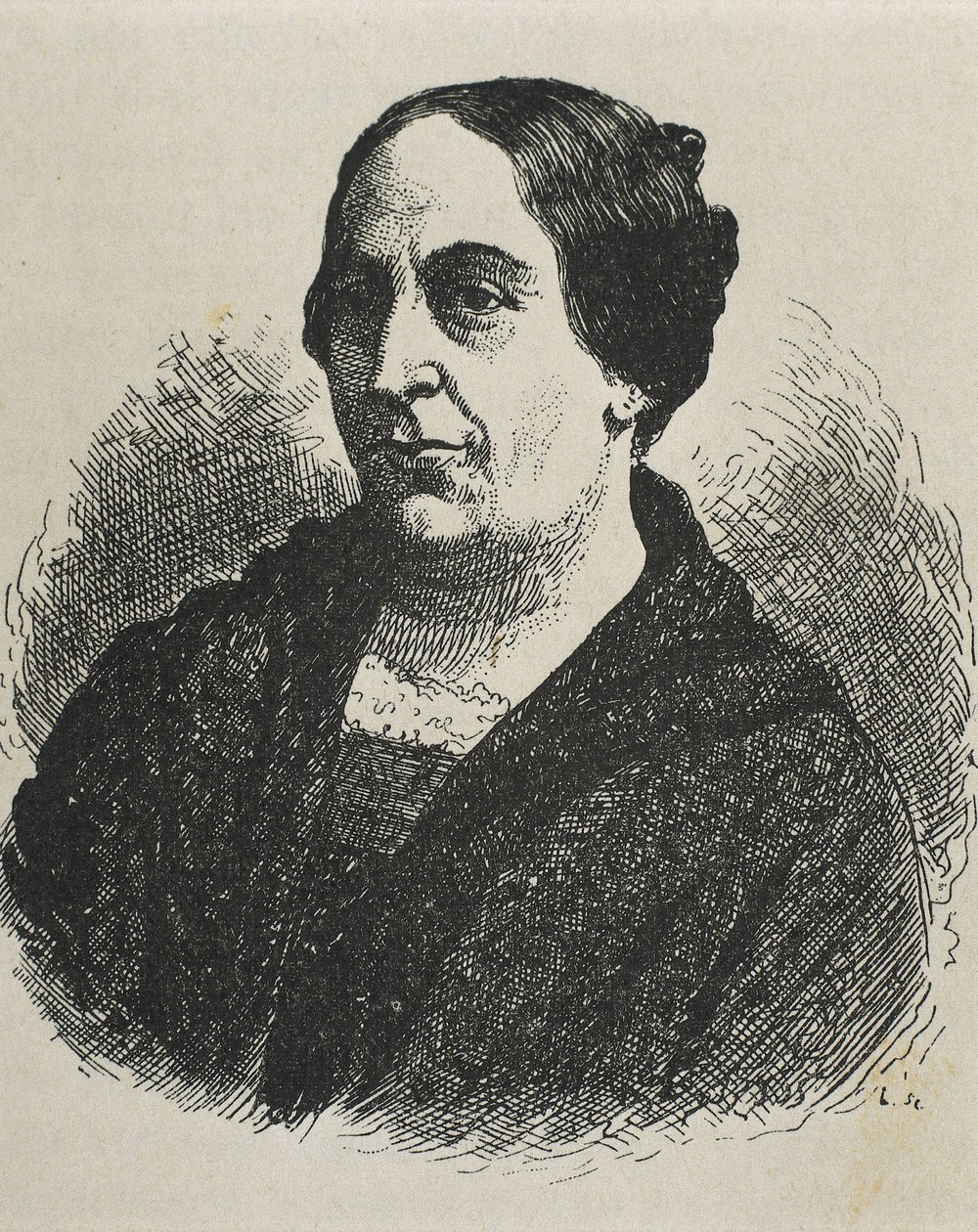 Mercedes Marin del Solar (1804-1866), Writer of Chile (Engraving) by Artist Unknown