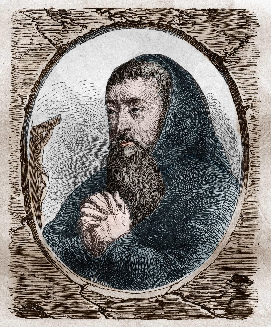 Portrait of Francois Joseph Le Clerc du Tremblay, Marquis de Maffliers, known as Father Joseph, Capuchin religious and French statesman (1577-1638) by Artist Unknown