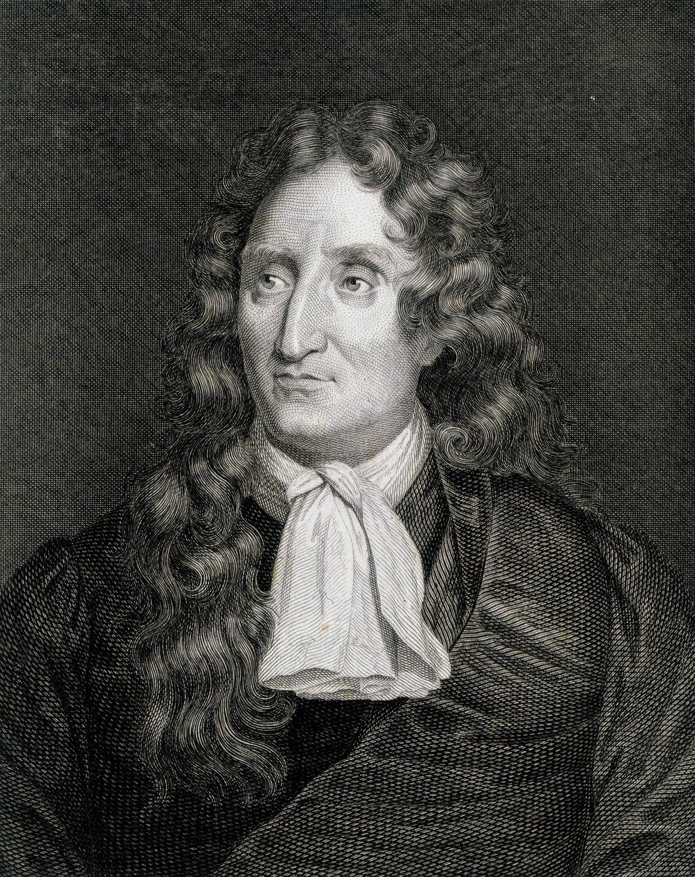 Portrait of Jean de La Fontaine (engraving) by Artist Unknown