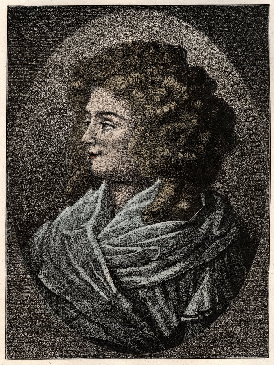Portrait of Manon Roland Philipon dite Madame Roland, member of the Girondist faction during the French Revolution by Artist Unknown