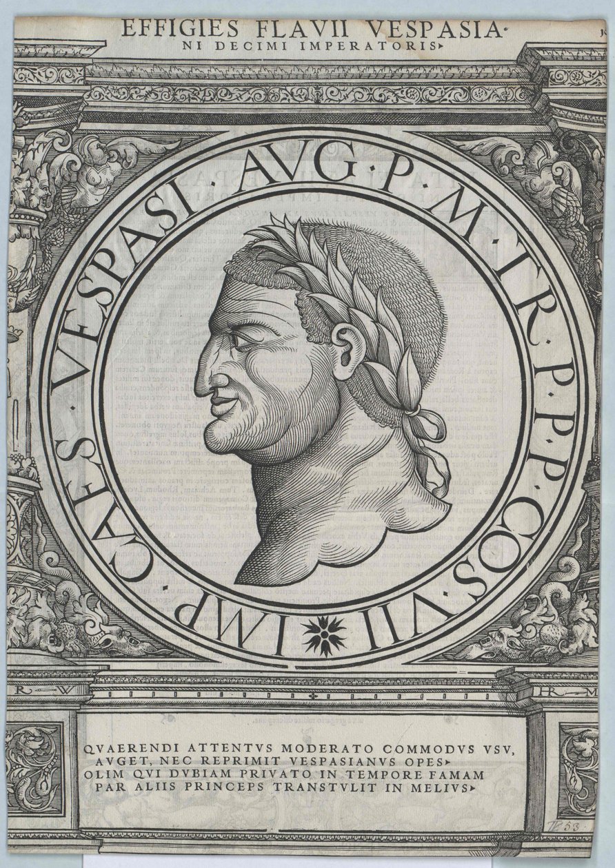 Roman Emperor Vespasian by Artist Unknown