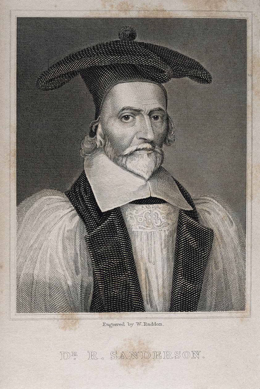 Robert Sanderson (1587-1663). English theologian and casuist (engraving) by Artist Unknown