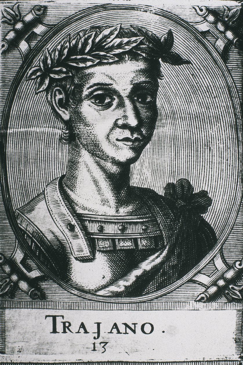 Portrait of Trajan with laurels (detail) by Artist Unknown