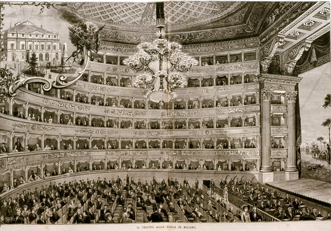 Teatro alla Scala in Milan, c 1880 by Artist Unknown