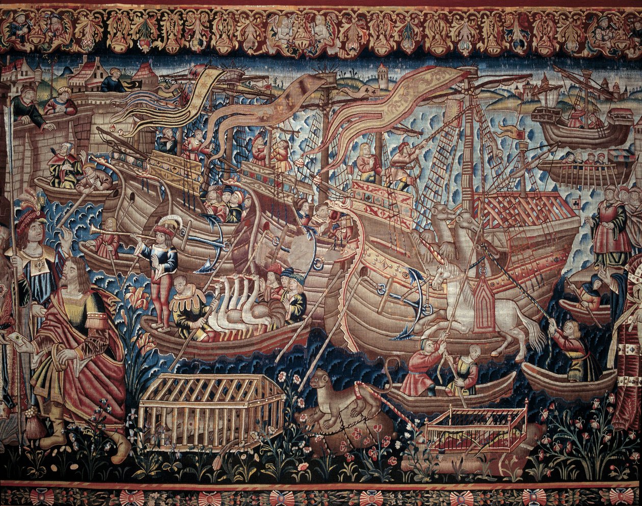 The Portuguese Navigator Vasco de Gama (1459-1524) Arrived in Calicut in India in 1498 (detail) by Artist Unknown