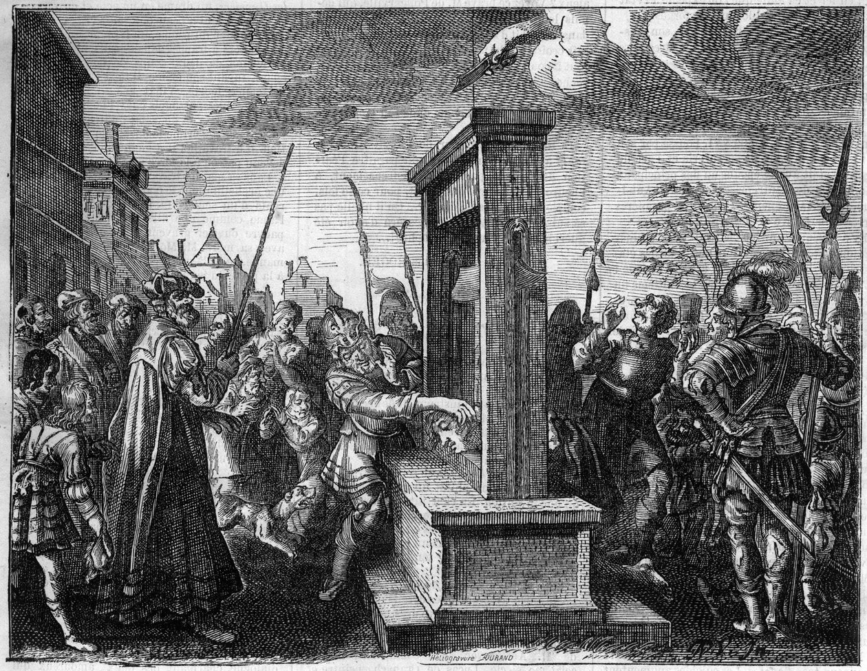 The Guillotine in the 16th Century in France by Artist Unknown
